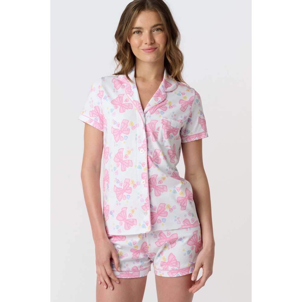 Roller Rabbit Doily Beaux Polo Pajamas Size SPINK SUGAR / S